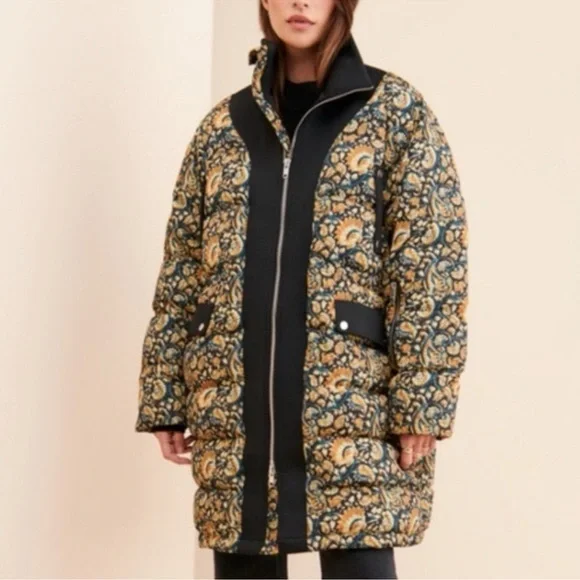 Antik Batik Kalak Oversized Printed Puffer Jacket - Picture 1 of 5